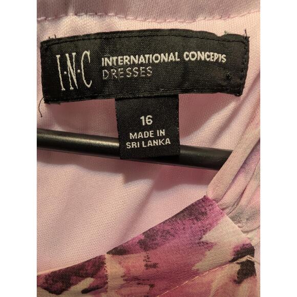 INC International Concepts Womens Purple Floral Maxi Dress Spring Wedding Sz. 16 - Picture 5 of 6